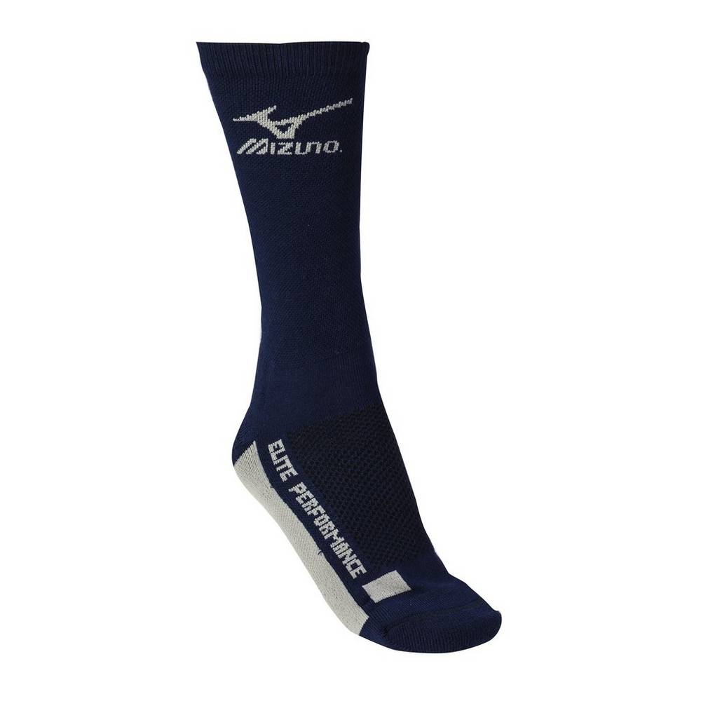 Mizuno Men's Crew Volleyball Socks Navy/Grey (480176-DHP)